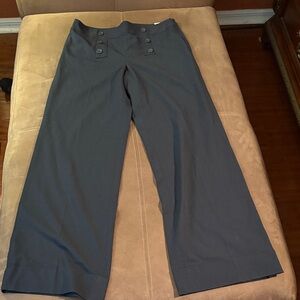 Ann Taylor Gray Wide-Leg Trousers